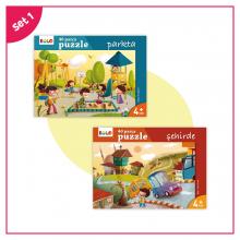 Puzzle Set 1- 40 Parça Puzzle Parkta/Şehirde